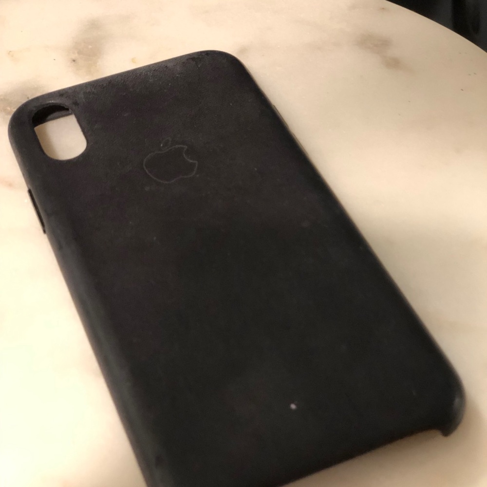 Dark purple leather Apple IPhone 10 Case